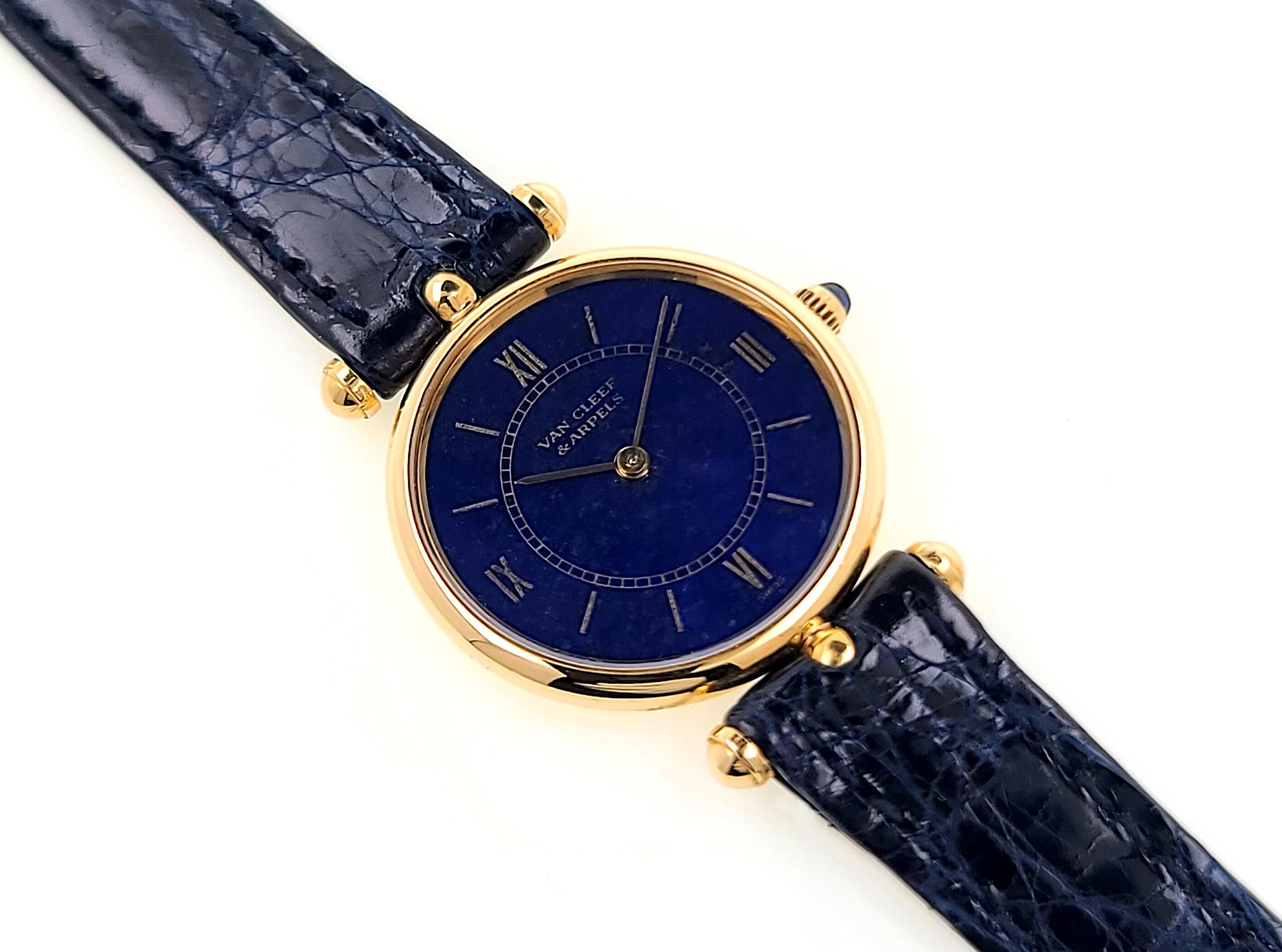 Van Cleef & Arpels x Piaget Lapis Lazuli La Collection 9064 Ultra Thin P9 Or Pour femmes en vente