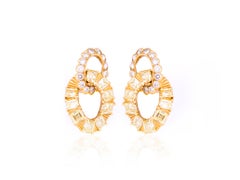 Van Cleef & Arpels Ohrringe mit weißen und gelben Diamanten