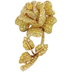 Van Cleef & Arpels Yellow Diamond Flower Brooch