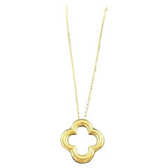 Van Cleef & Arpels Yellow Gold Alhambra Pendant Necklace 18k