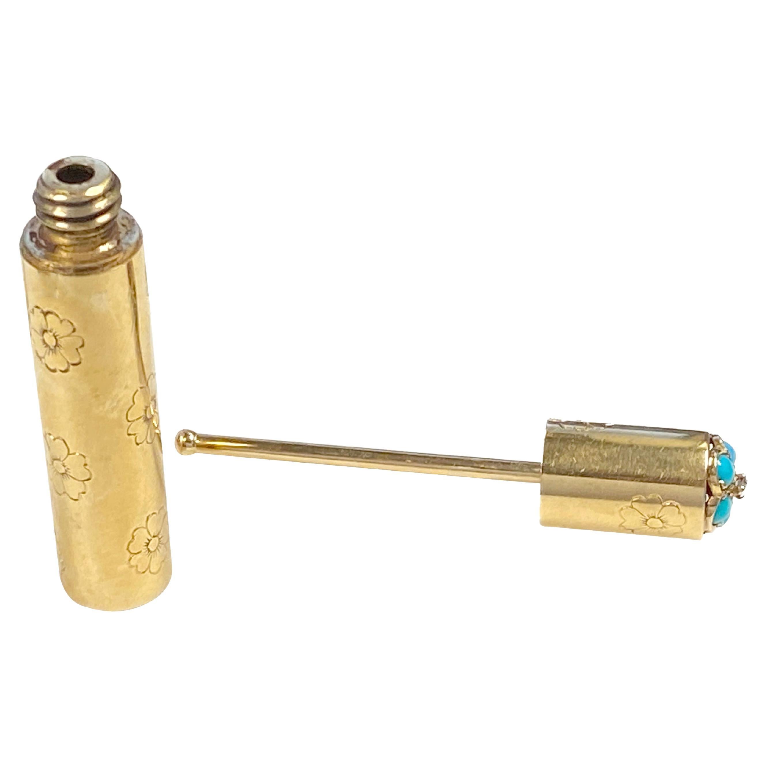 Frasco de perfume Van Cleef & Arpels engastado en oro amarillo y gemas
