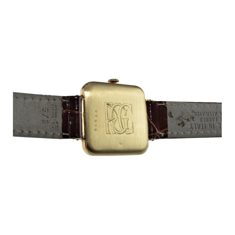 Van Cleef & Arpels: 18 Karat Gelbgold Art-Déco-Uhr mit Handaufzug, ca. 1930er Jahre im Angebot 4