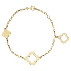 Van Cleef & Arpels Yellow Gold Byzantine Alhambra 3 Motif Bracelet VCARD39600