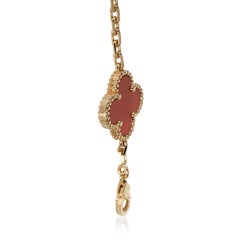 Van Cleef & Arpels Yellow Gold Carnelian Vintage Alhambra Bracelet