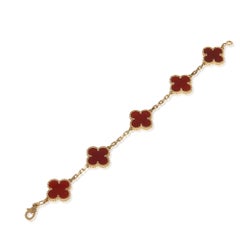 Van Cleef & Arpels Bracelet Alhambra Vintage en or jaune et cornaline