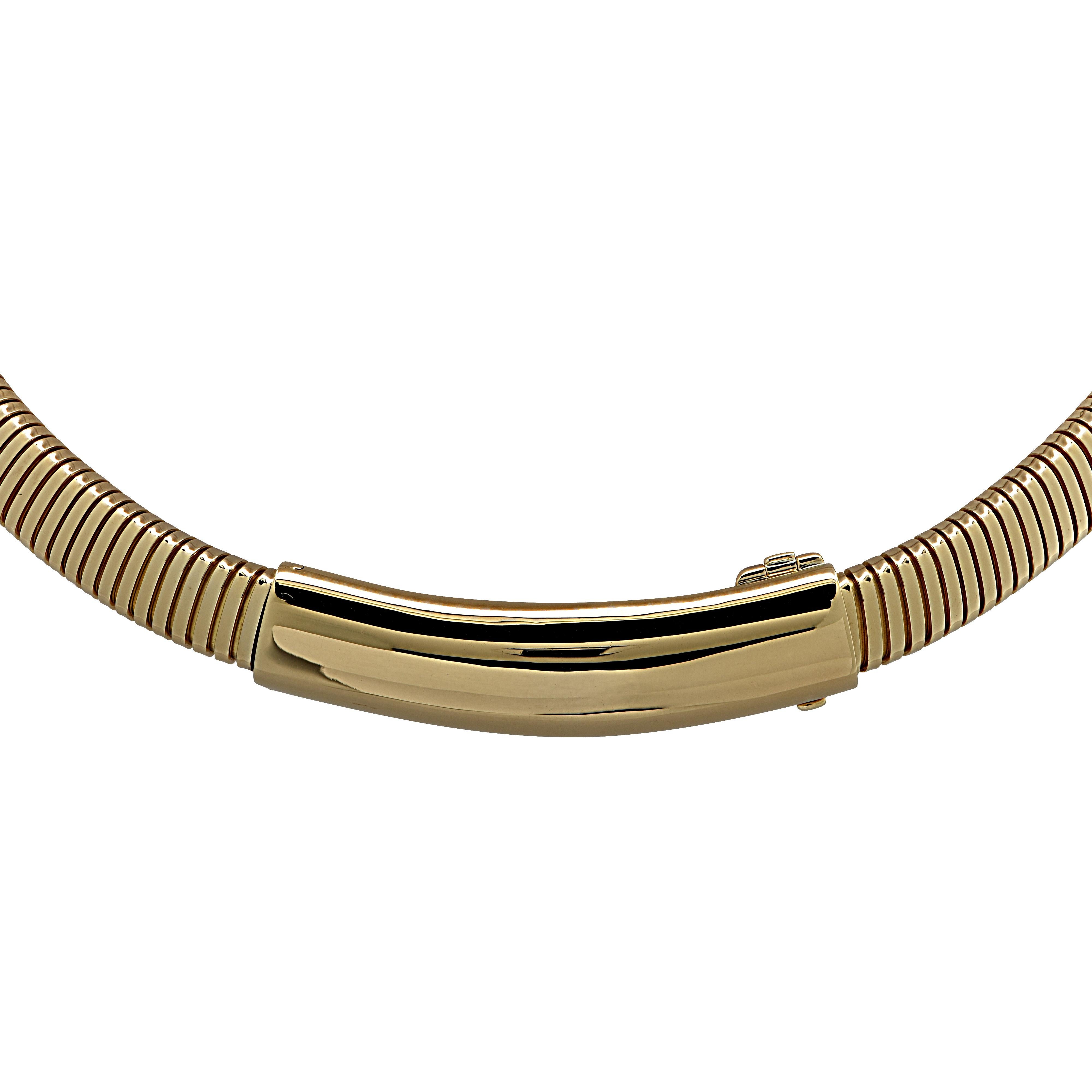 Modern Van Cleef & Arpels Yellow Gold Collar Necklace