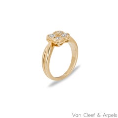 Van Cleef & Arpels Yellow Gold Diamond Alhambra Ring