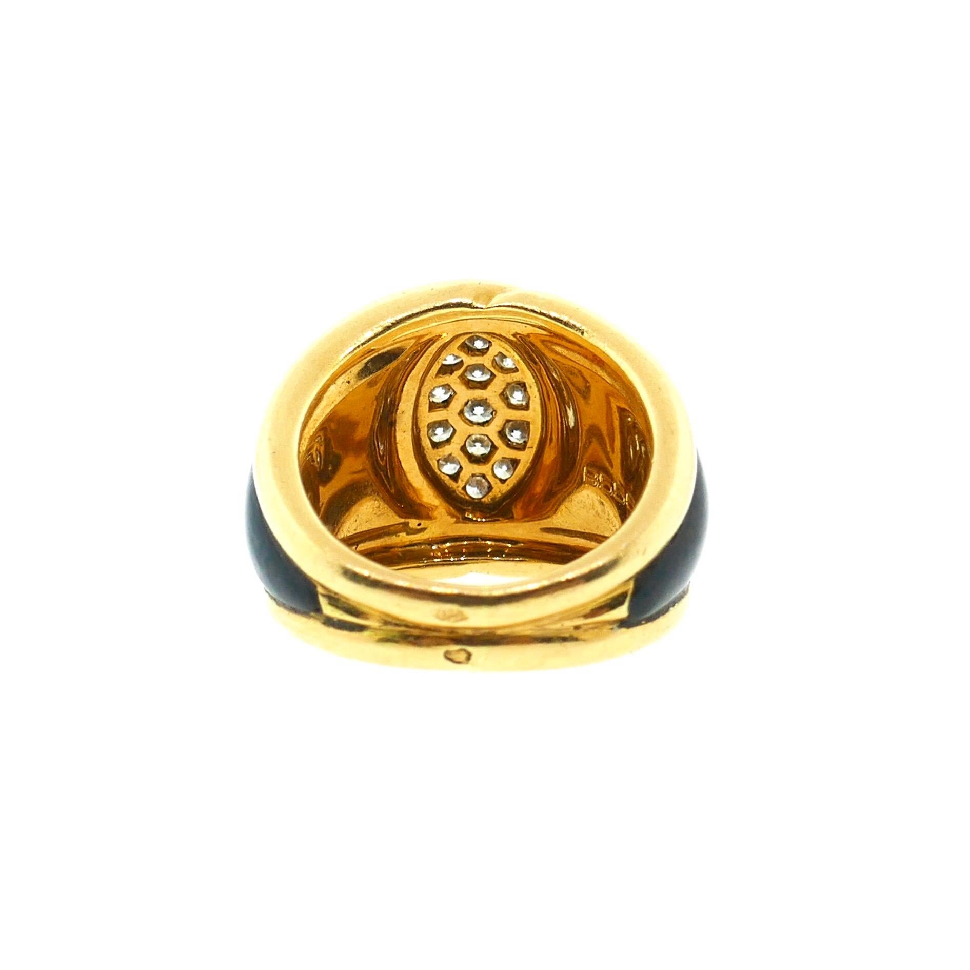 Van Cleef & Arpels Yellow Gold, Diamond and Wood Ring 2
