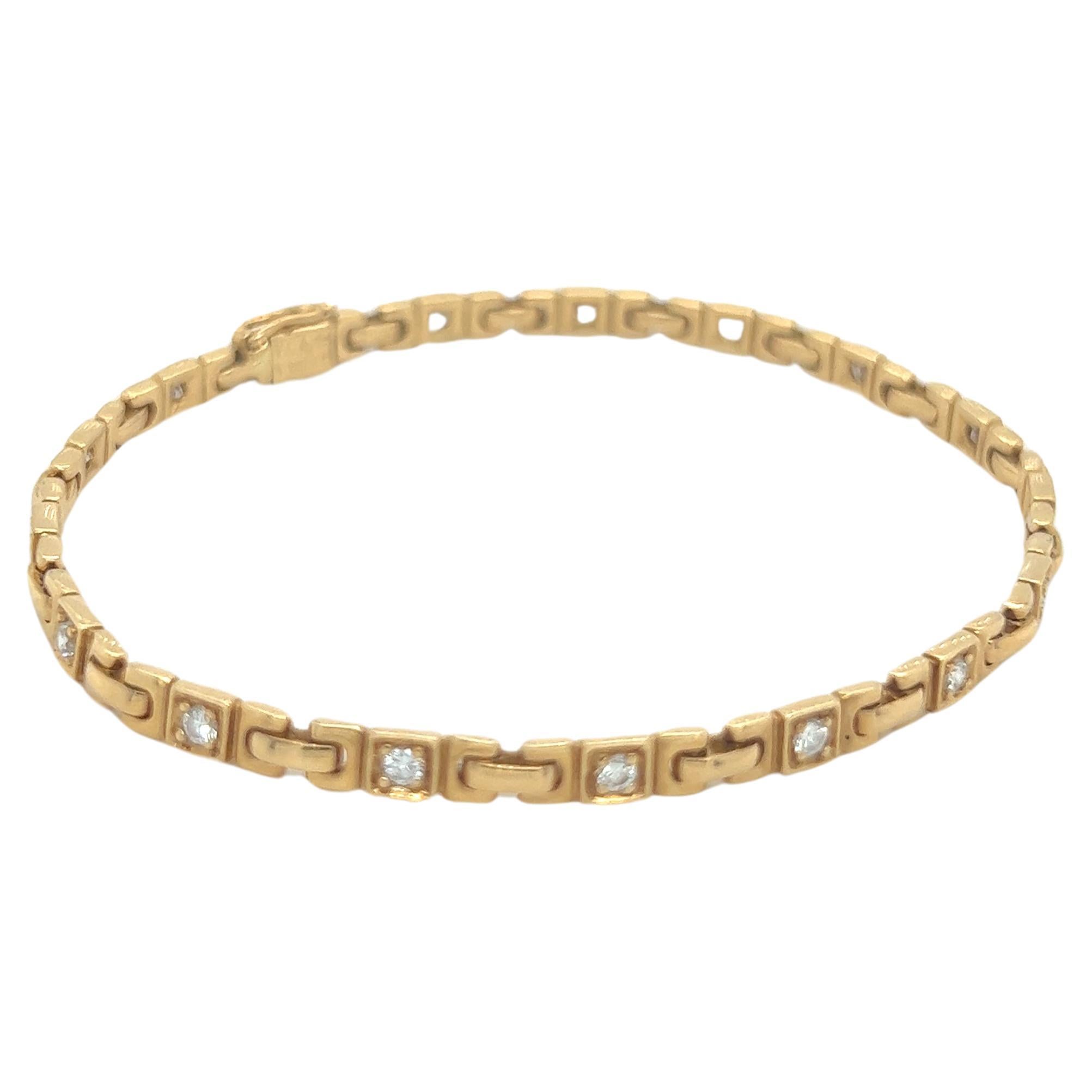 Van Cleef & Arpels yellow gold & diamond bracelet  circa 1980s For Sale