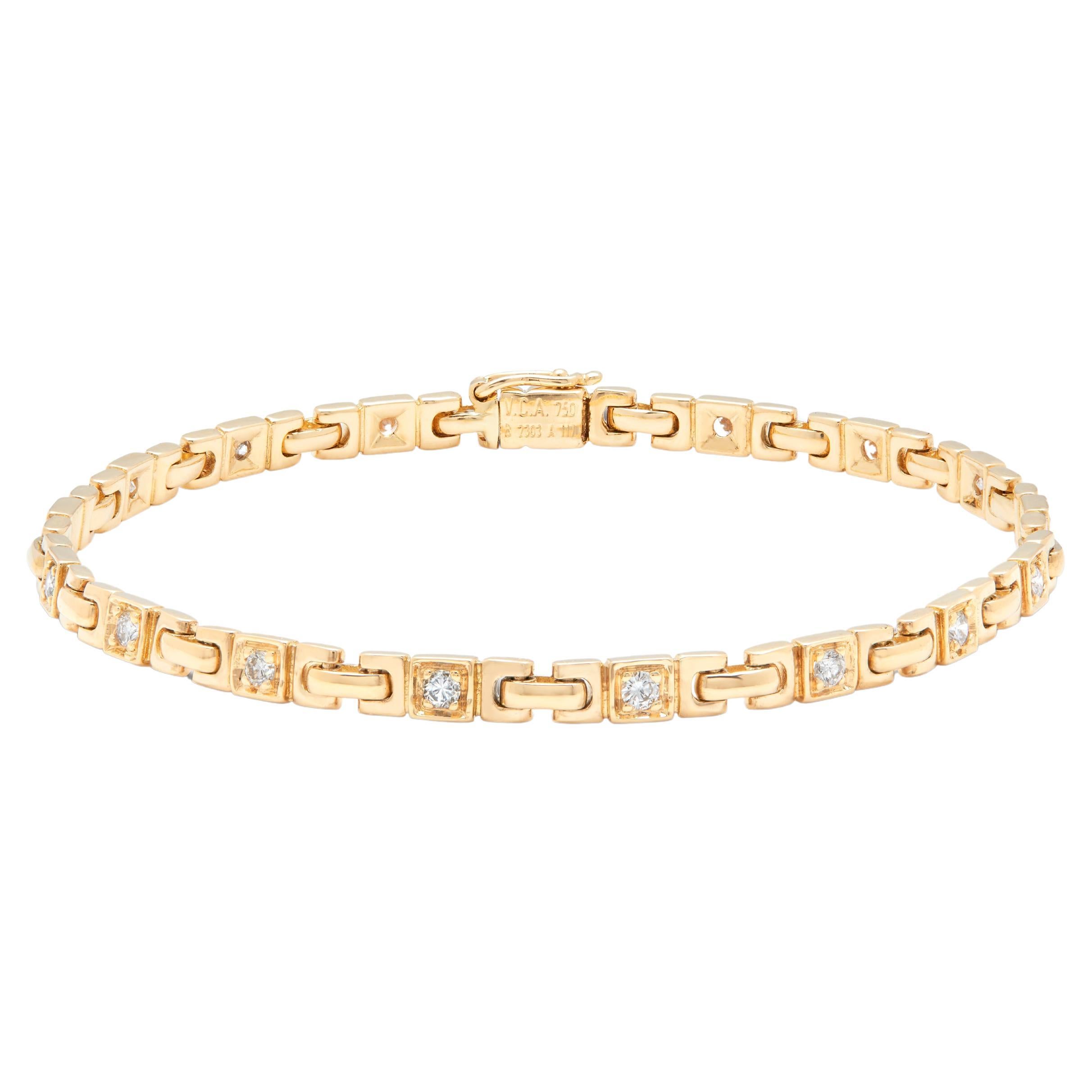Van Cleef & Arpels, bracelet en or jaune et diamants  vers les années 1980