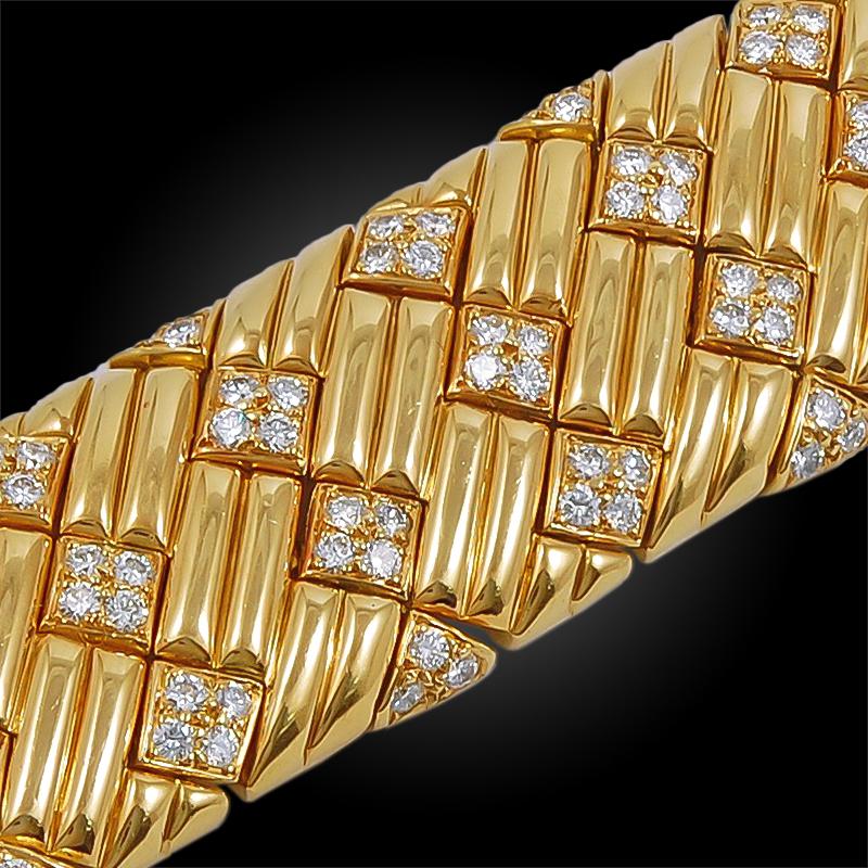 Van Cleef & Arpels Diamantarmband aus Gelbgold mit Diamanten (Rundschliff) im Angebot