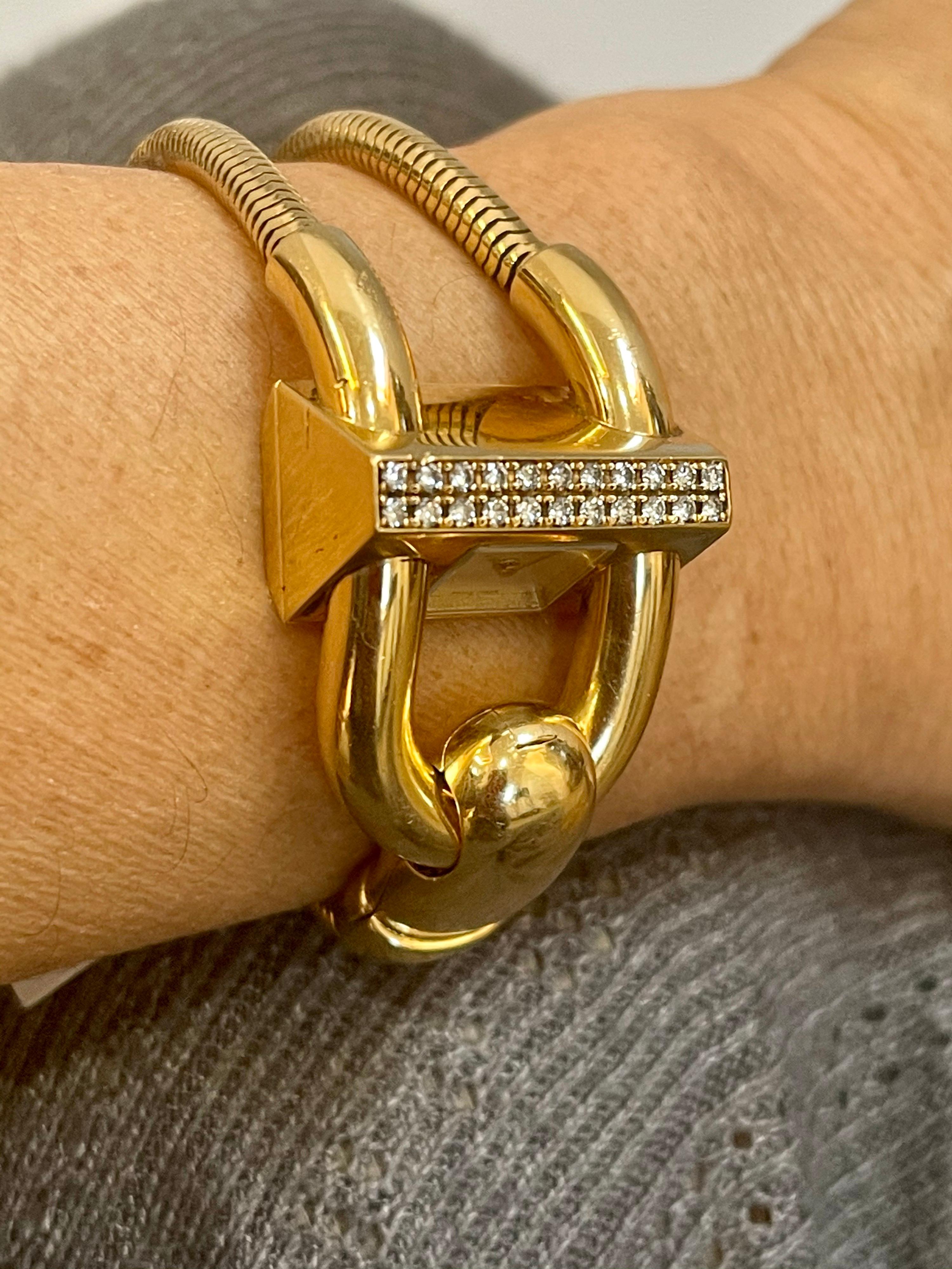 Van Cleef & Arpels Yellow Gold Diamond Cadenas Bracelet Wristwatch, Estate 3
