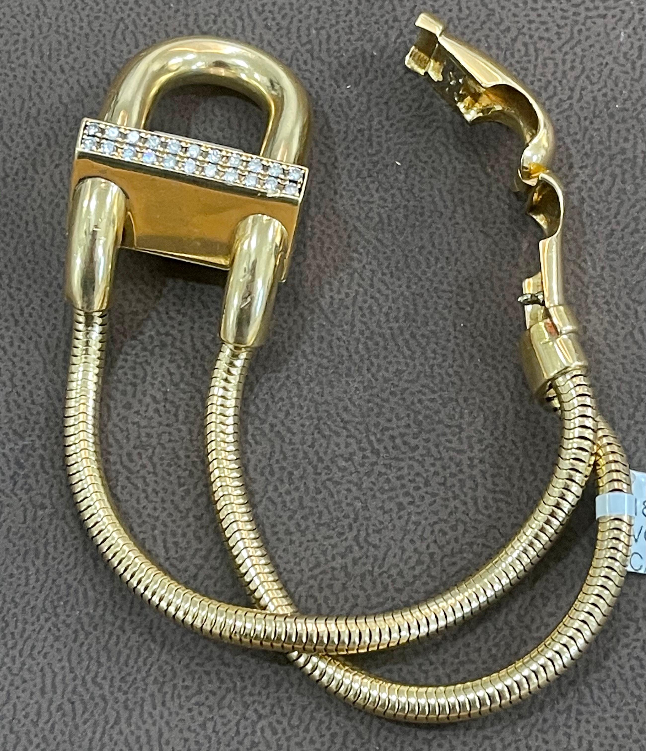 Van Cleef & Arpels Yellow Gold Diamond Cadenas Bracelet Wristwatch, Estate 5