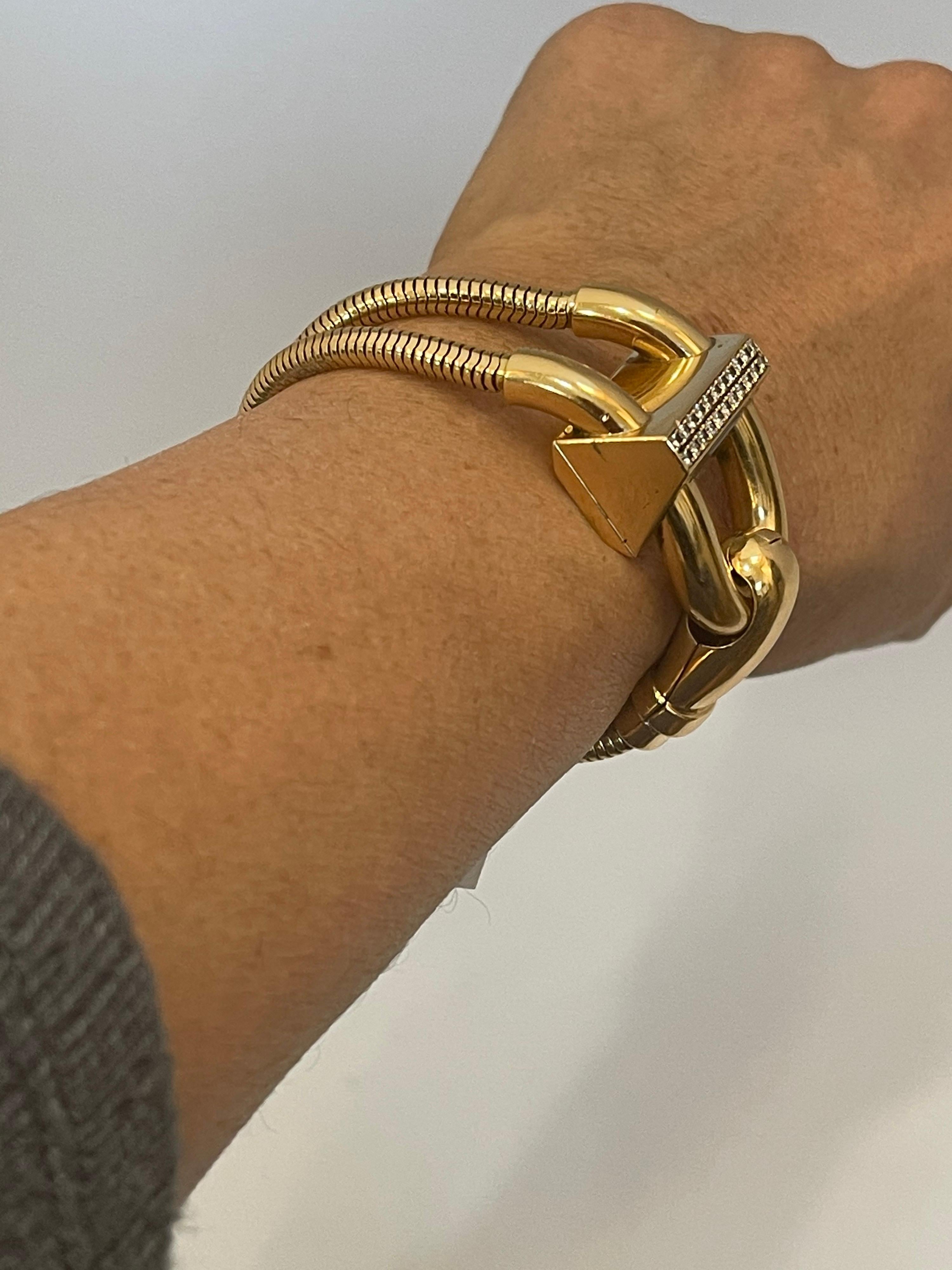 Van Cleef & Arpels Yellow Gold Diamond Cadenas Bracelet Wristwatch, Estate 6