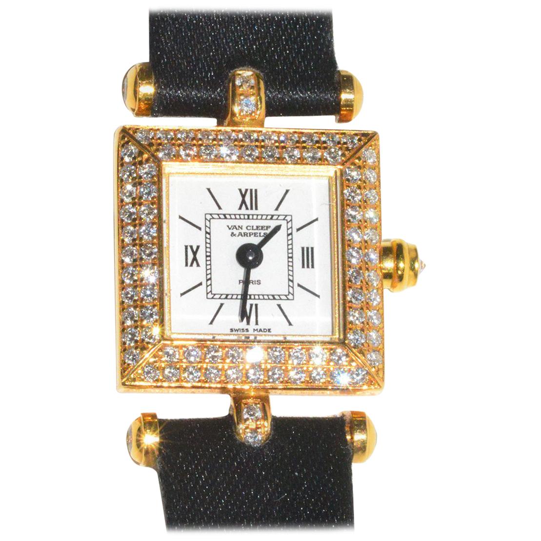 Van Cleef & Arpels yellow gold Diamond Classique quartz Wristwatch