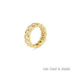 Van Cleef & Arpels Yellow Gold Diamond Eternity Wedding Band Ring 1.40 Cts
