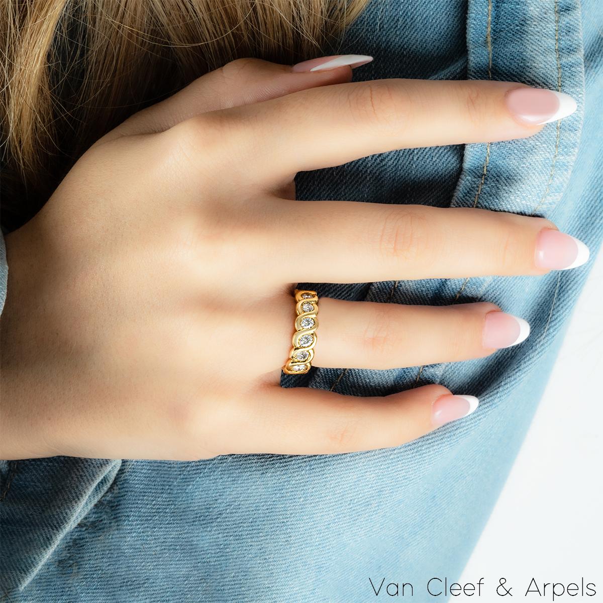 Van Cleef & Arpels, alliance d'éternité en or jaune avec diamants 1,40 carat Pour femmes en vente