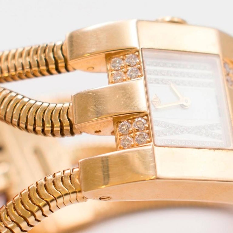 Van Cleef and Arpels Yellow Gold Diamond Liane collection Wristwatch ...