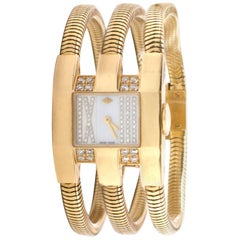 Van Cleef & Arpels Yellow Gold Diamond Liane collection Wristwatch