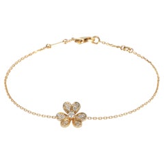 Van Cleef & Arpels Bracciale Mini Modello Frivole con diamanti in oro giallo
