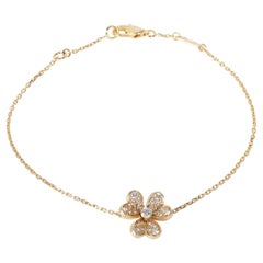 Van Cleef & Arpels Yellow Gold Diamond Mini Model Frivole Bracelet