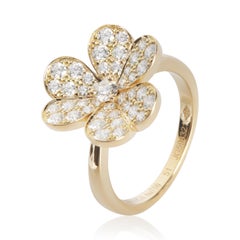 Van Cleef & Arpels Yellow Gold Diamond Small Model Frivole Ring