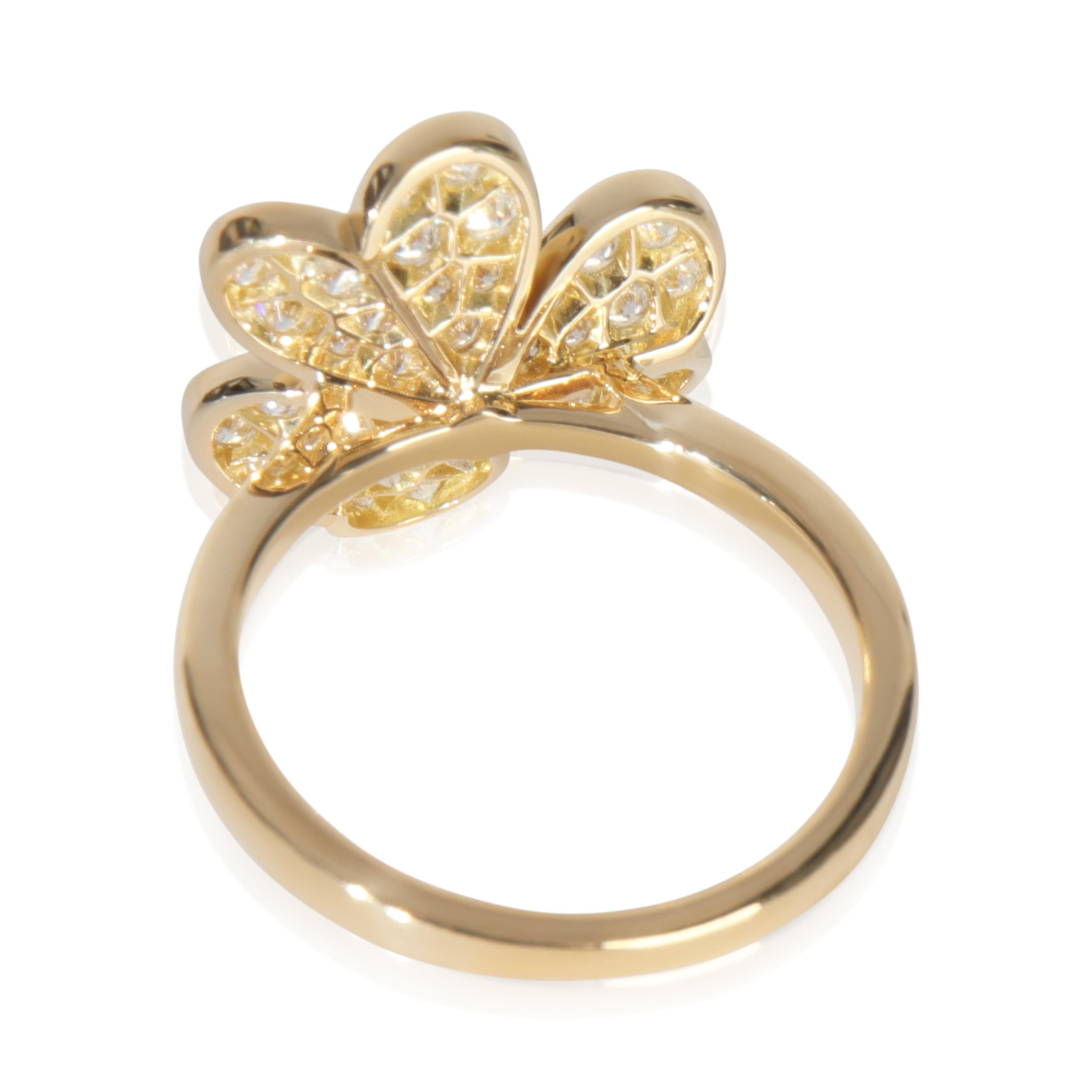 Van Cleef & Arpels Yellow Gold Diamond Small Model Frivole Ring im Zustand „Hervorragend“ im Angebot in New York, NY