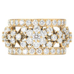 Used Van Cleef & Arpels Yellow Gold Diamond Snowflake Ring
