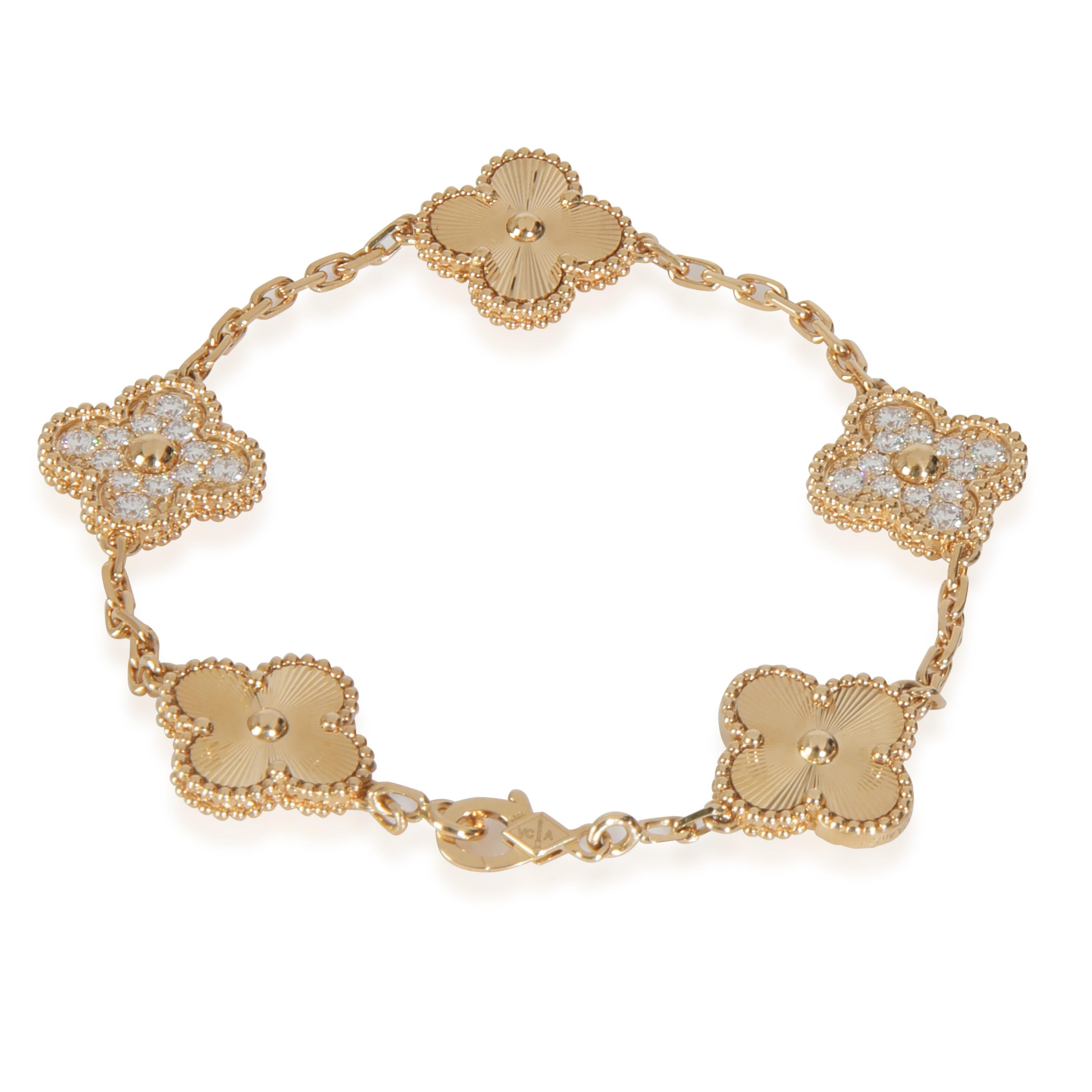 Van Cleef & Arpels Yellow Gold Diamond Vintage Alhambra Bracelet

PRIMARY DETAILS
SKU: 146039
Listing Title: Van Cleef & Arpels Yellow Gold Diamond Vintage Alhambra Bracelet
Condition Description: Launched in 1968, the Alhambra collection from Van