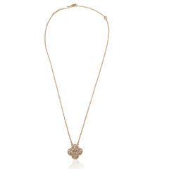 Van Cleef & Arpels Pendentif Alhambra Vintage en or jaune et diamants