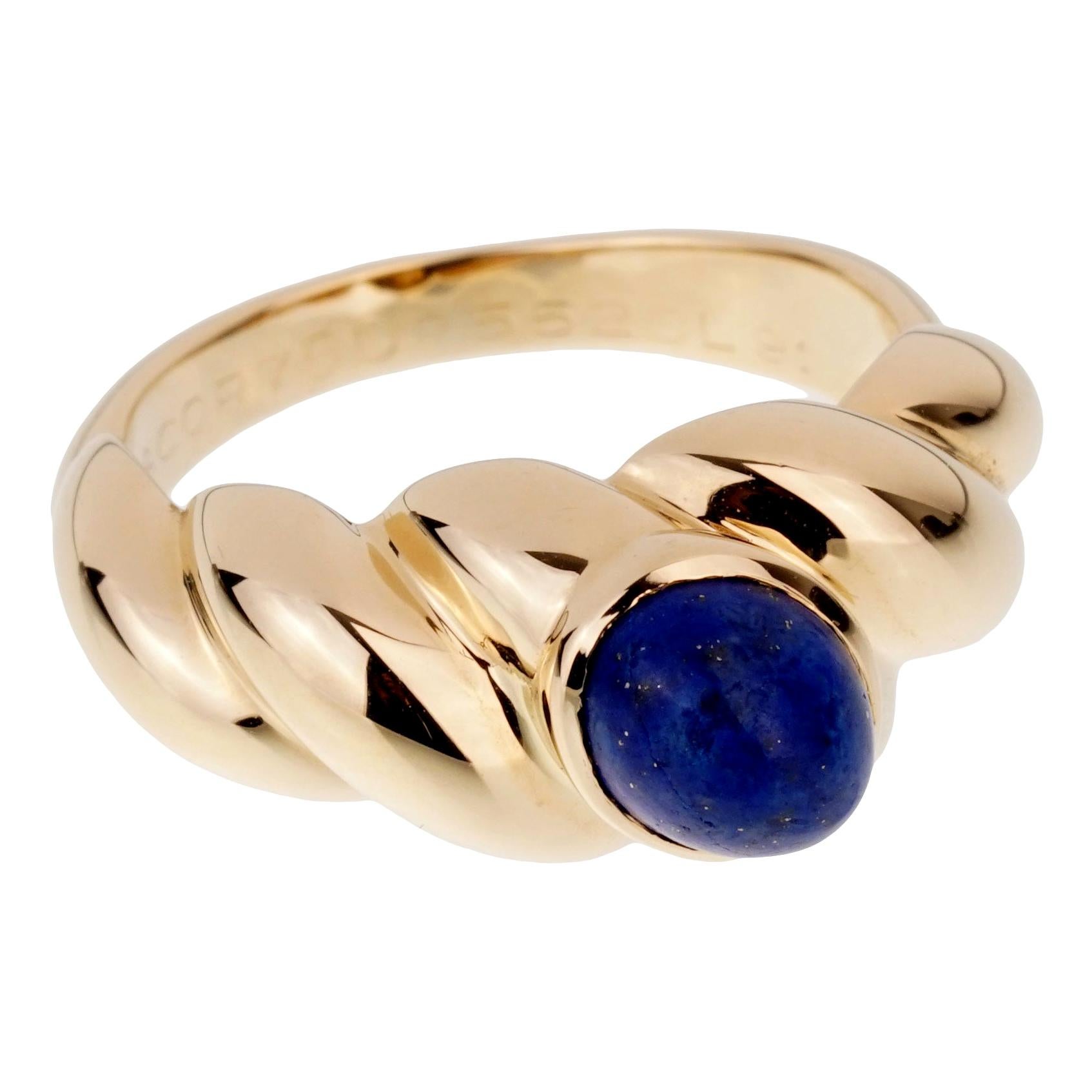 Van Cleef & Arpels Yellow Gold Lapis Ring