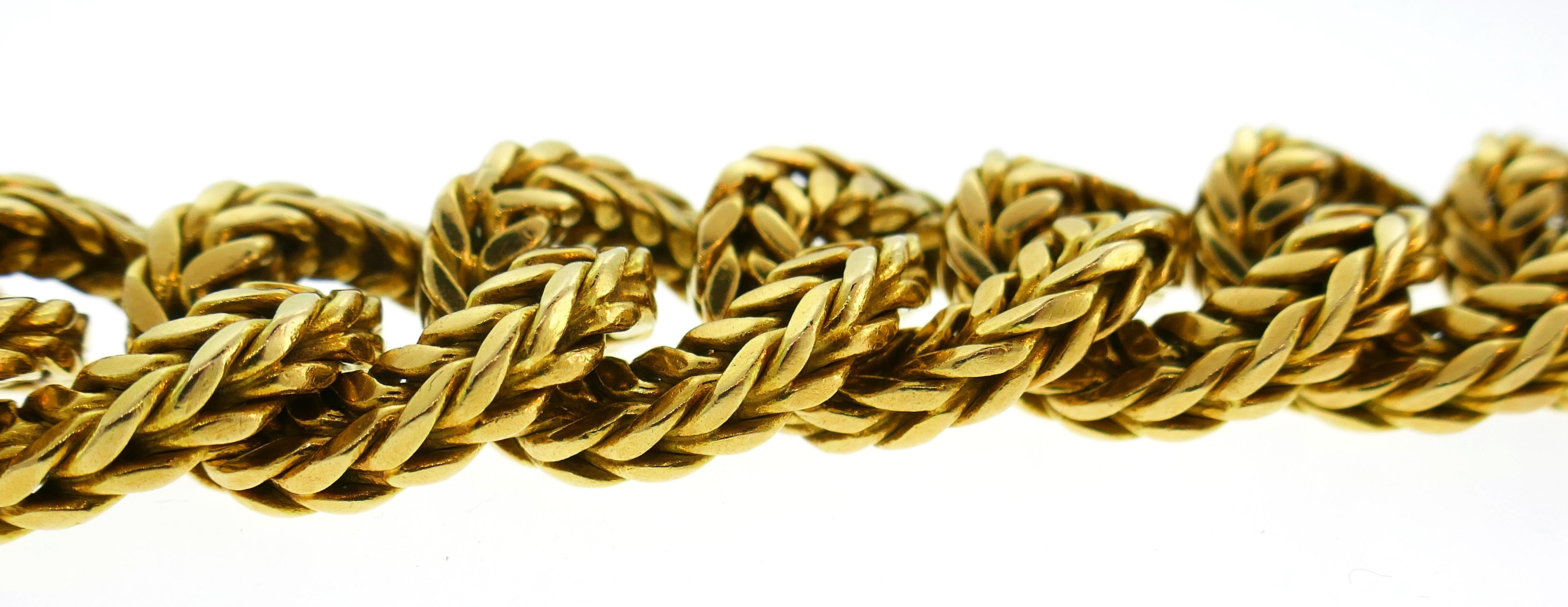 Van Cleef & Arpels Yellow Gold Link Chain Bracelet VCA Paris, 1970s 2