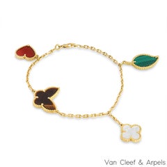 Van Cleef & Arpels Yellow Gold Lucky Alhambra 4 Motif Bracelet VCARD79600