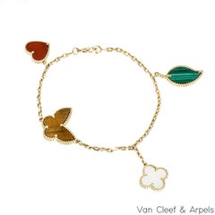 Van Cleef & Arpels Bracciale in oro giallo con motivo Lucky Alhambra 4 VCARD79600