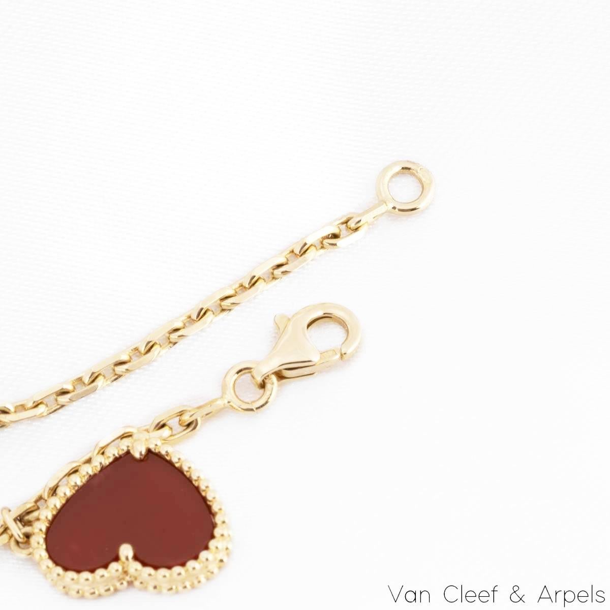 Van Cleef & Arpels Yellow Gold Lucky Alhambra 4 Motif Bracelet VCARD79600 1