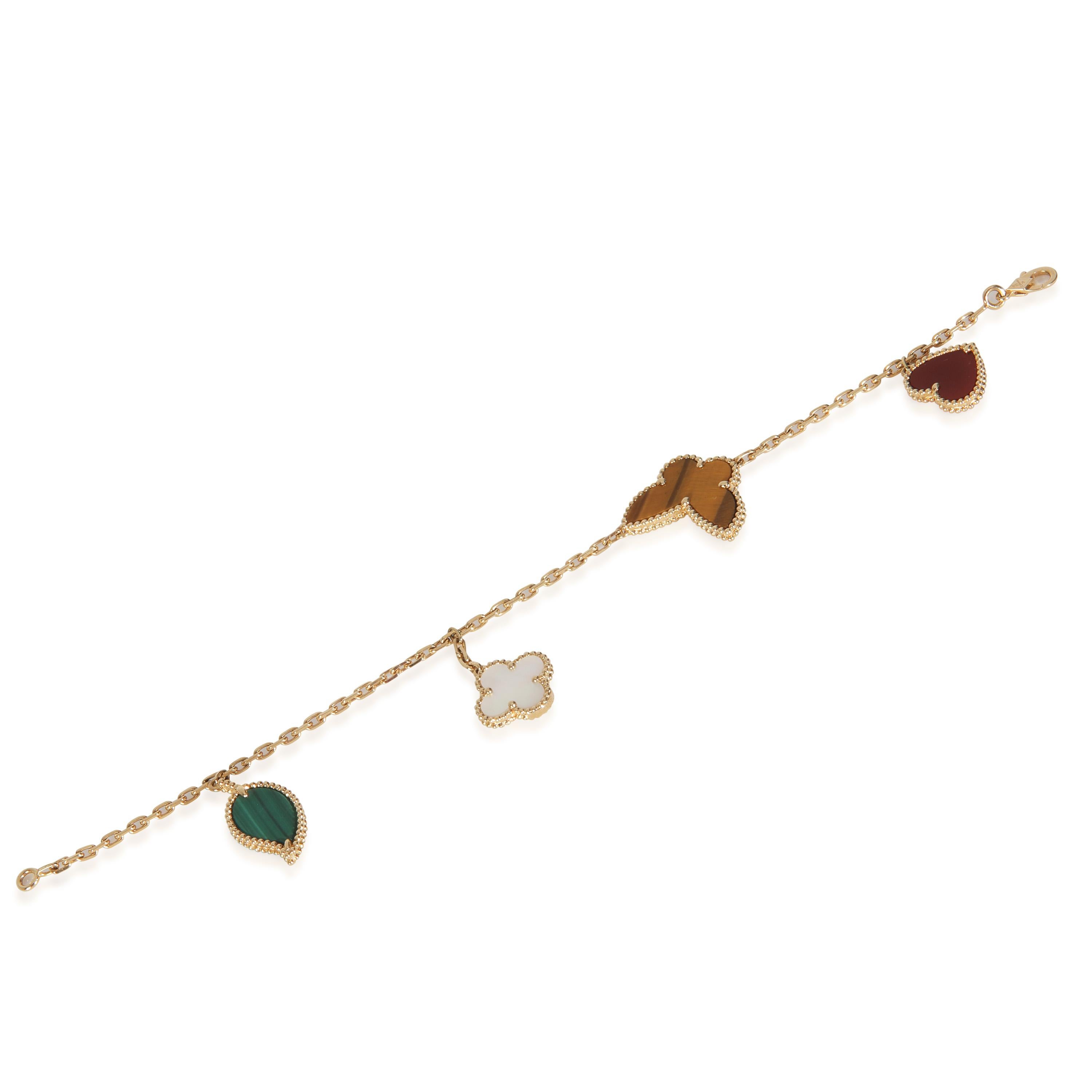 Van Cleef & Arpels Yellow Gold  Lucky Alhambra Bracelet In Good Condition For Sale In New York, NY