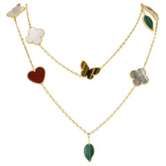 Van Cleef & Arpels Yellow Gold Lucky Alhambra Long Necklace
