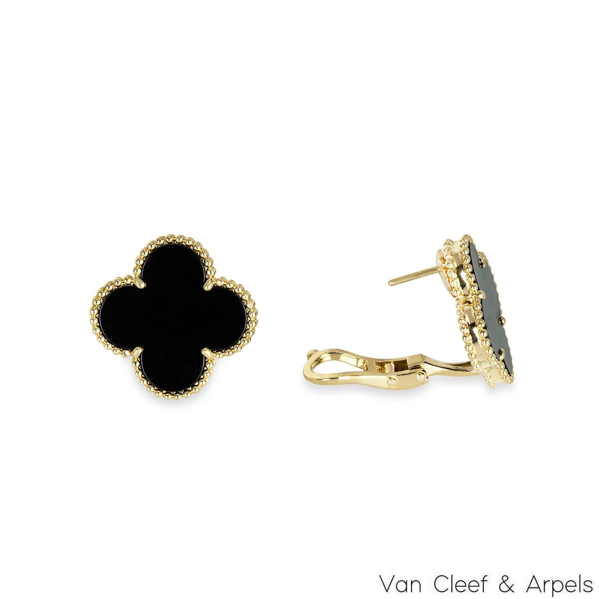 Women's Van Cleef & Arpels Yellow Gold Magic Alhambra Earrings VCARA44300