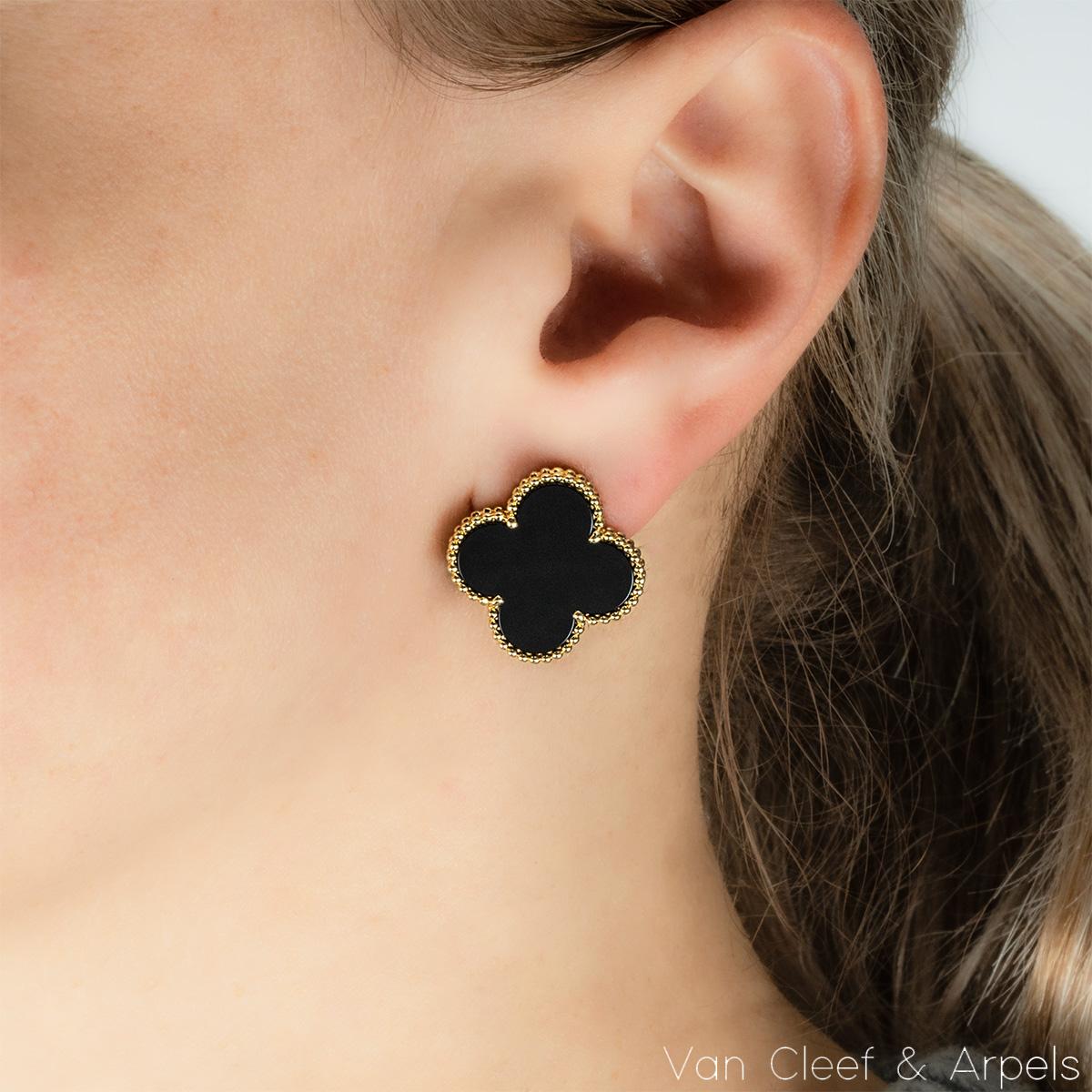 Women's Van Cleef & Arpels Yellow Gold Magic Alhambra Earrings VCARA44300