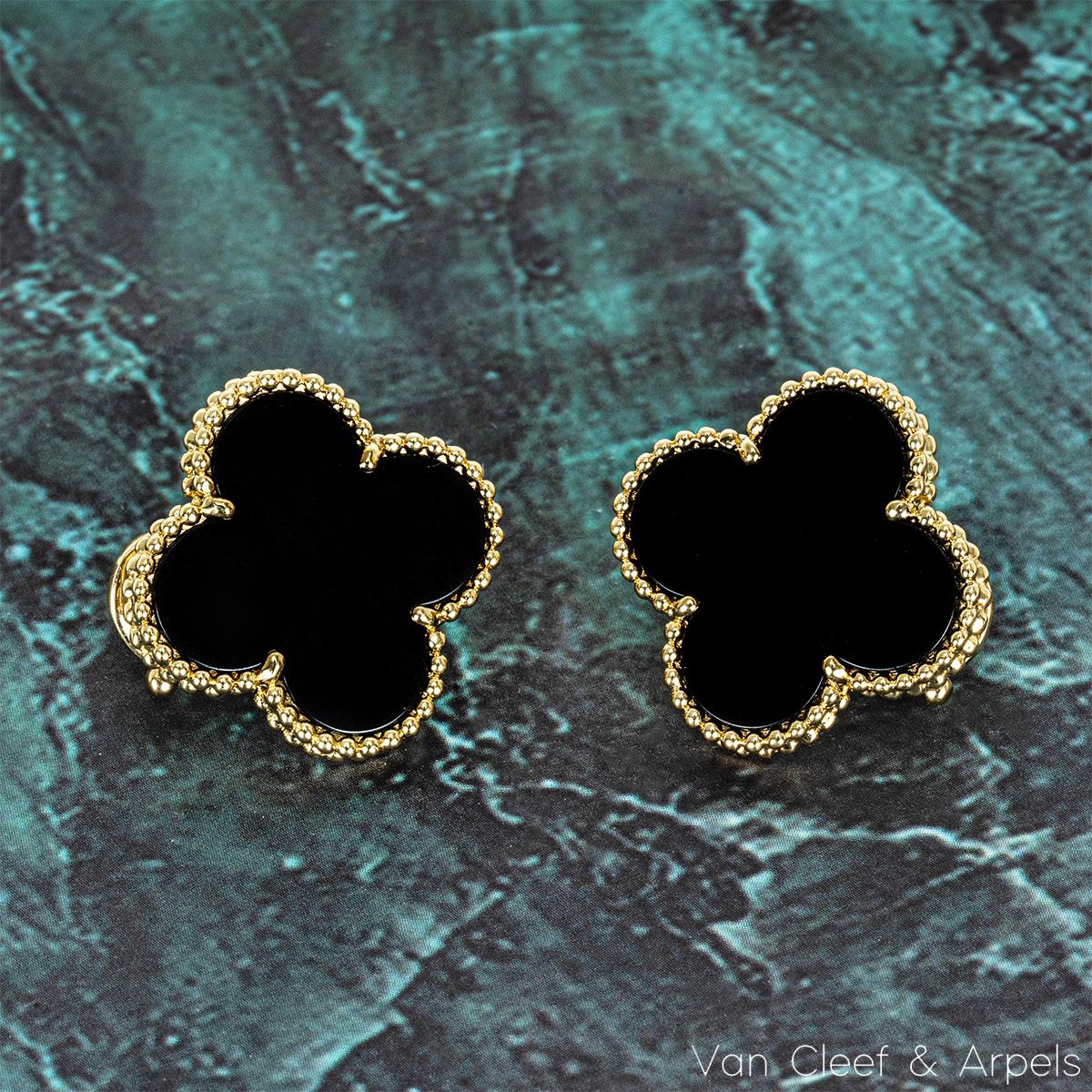 Van Cleef & Arpels Yellow Gold Magic Alhambra Earrings VCARA44300 2