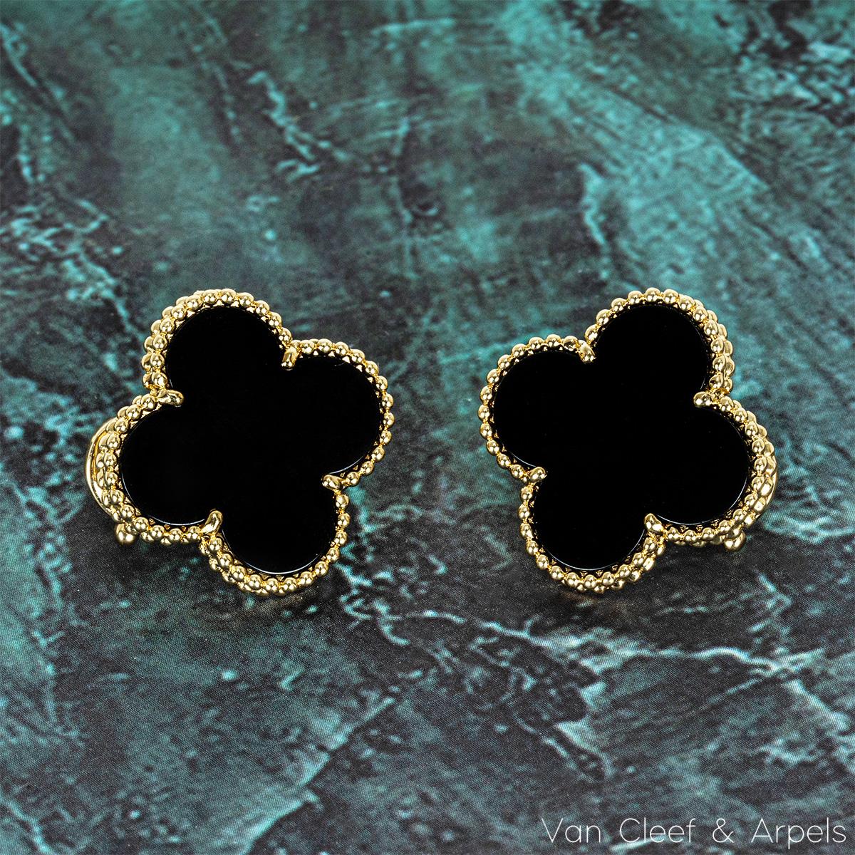 Van Cleef & Arpels Yellow Gold Magic Alhambra Earrings VCARA44300 1