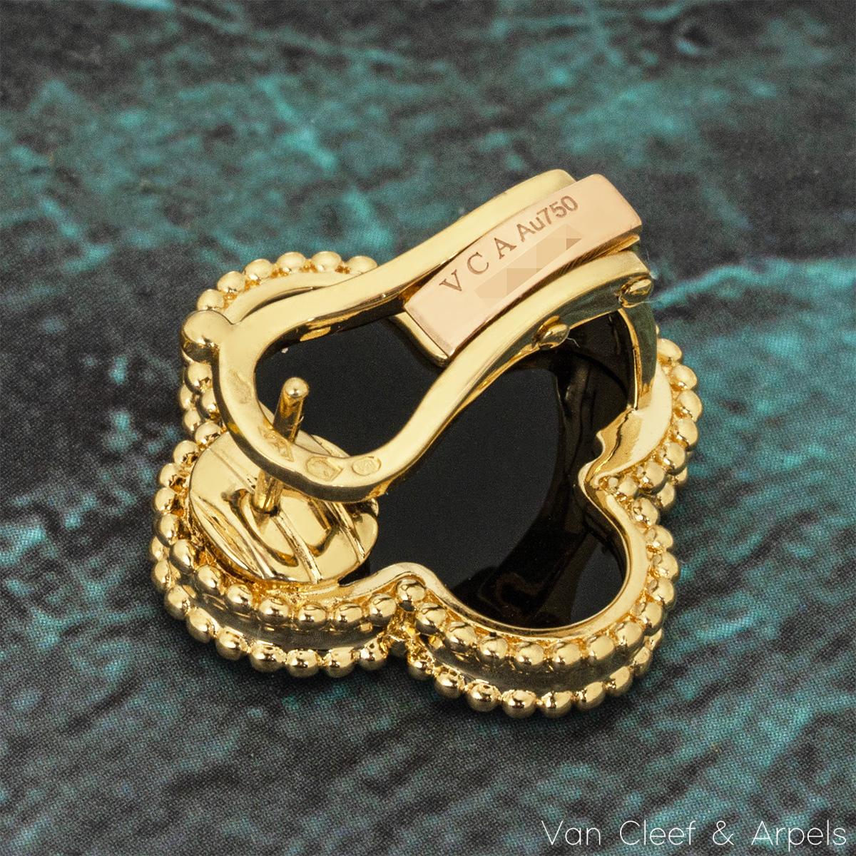 Van Cleef & Arpels Yellow Gold Magic Alhambra Earrings VCARA44300 2