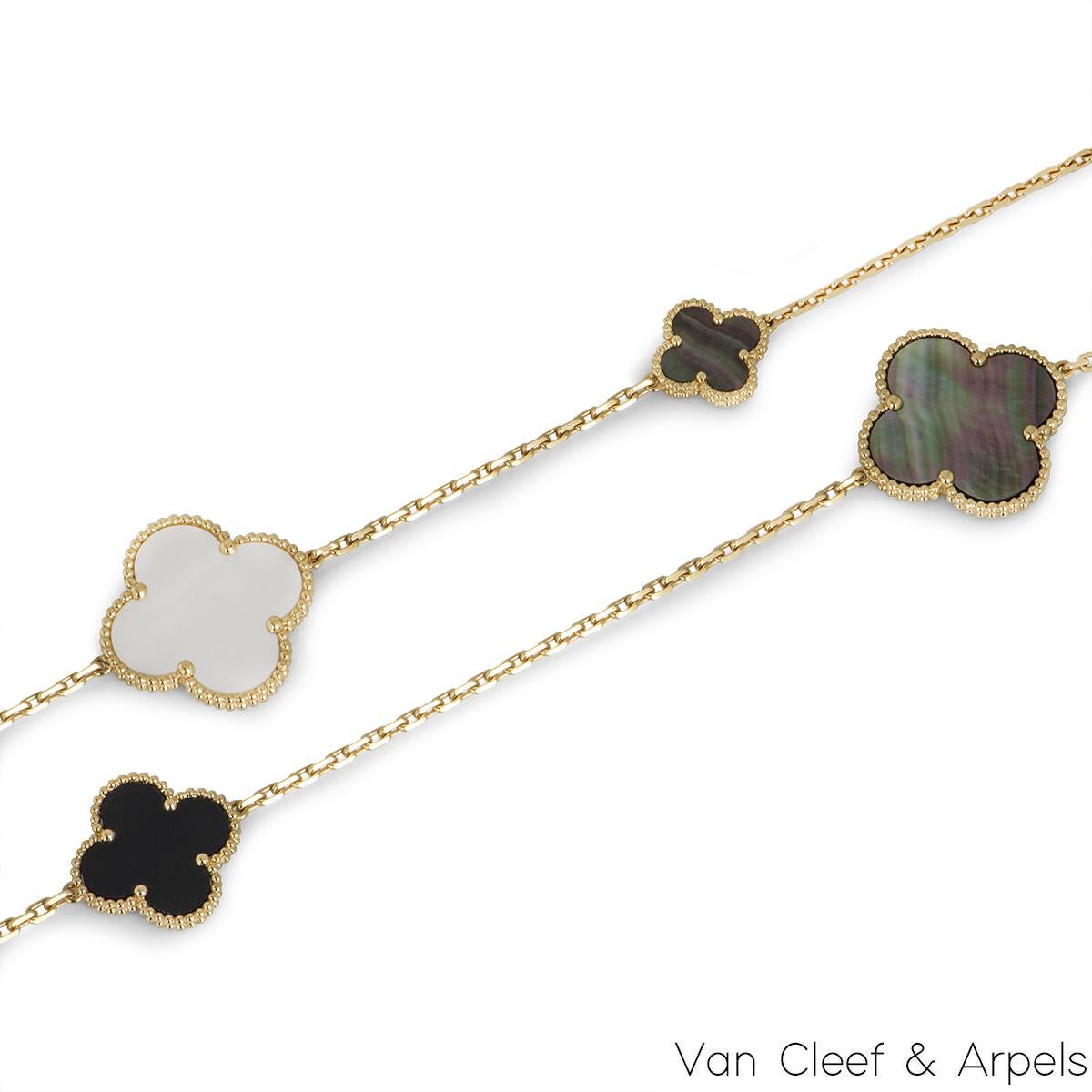 Van Cleef & Arpels Yellow Gold Magic Alhambra Necklace VCARD79400 In Excellent Condition In London, GB