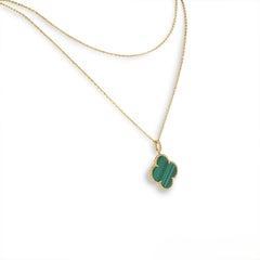 Van Cleef & Arpels Yellow Gold Malachite Magic Alhambra Long Necklace VCARO3MG00