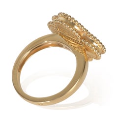 Van Cleef & Arpels Yellow Gold Malachite Magic Alhambra Ring