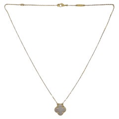 Van Cleef & Arpels Gelbgold/MOP Vintage Alhambra-Halskette