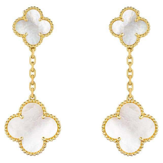 Van cleef and arpels green earrings Clearance