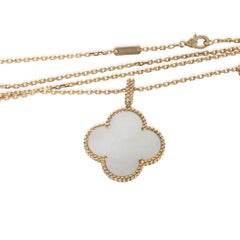 Van Cleef & Arpels Yellow Gold Mother Of Pearl Magic Alhambra Necklace