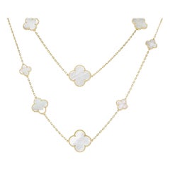Van Cleef
Arpels Yellow Gold Mother of Pearl Magic Alhambra Necklace VCARD7930