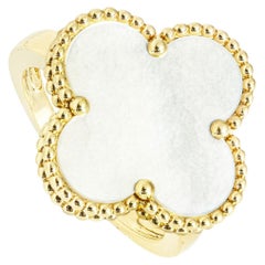 Van Cleef & Arpels Yellow Gold Mother of Pearl Magic Alhambra Size 56 VCARF78956